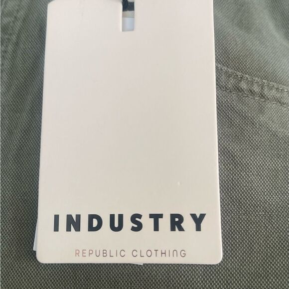 Industry- Linen blend Cargo pants. Size: 12 Color: Olive - Picture 12 of 13